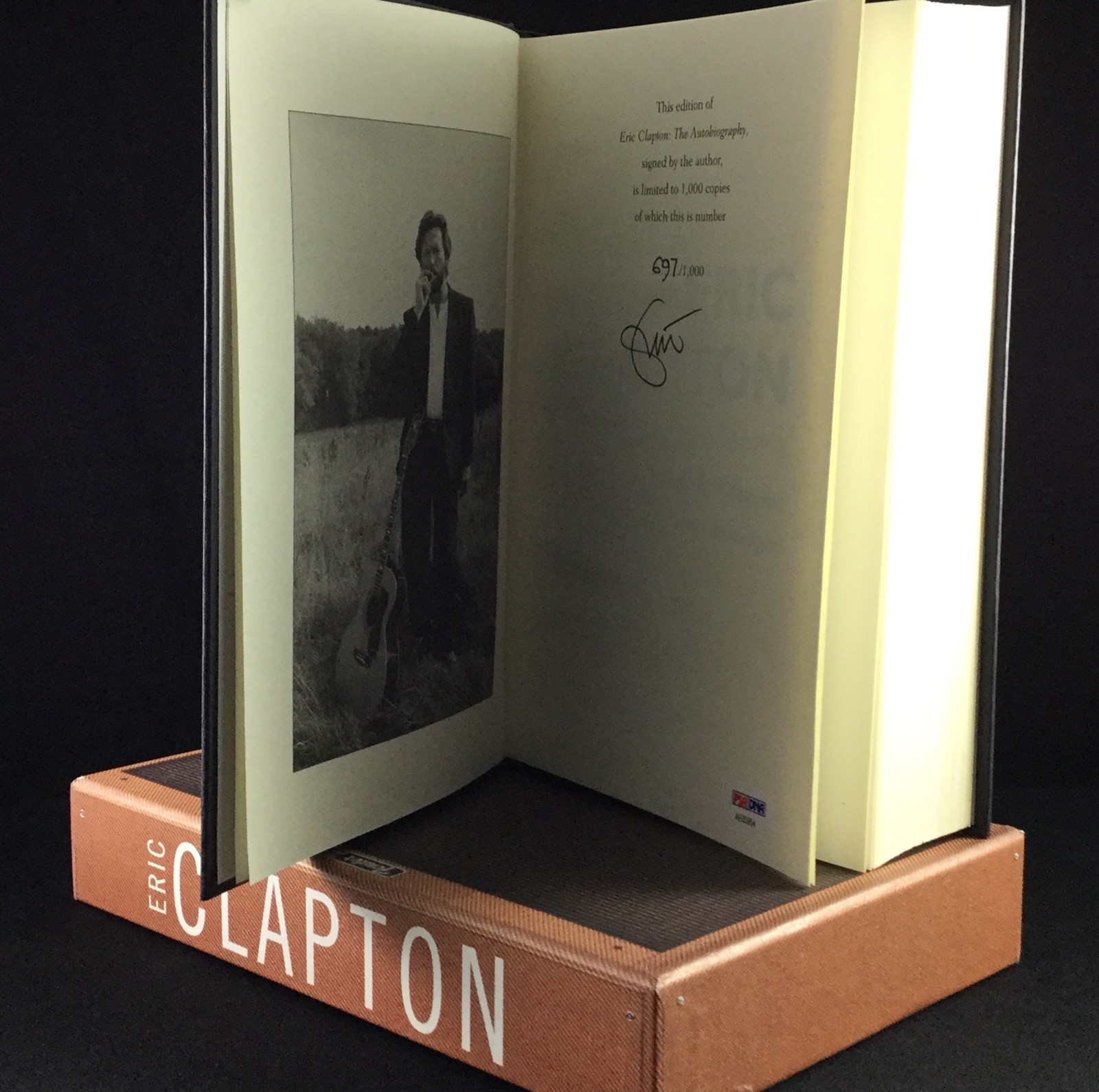 ERIC CLAPTON SIGNED CLAPTON HARD BOUND BOOK PSA DNA AE05954 LE #/1000 RARE
