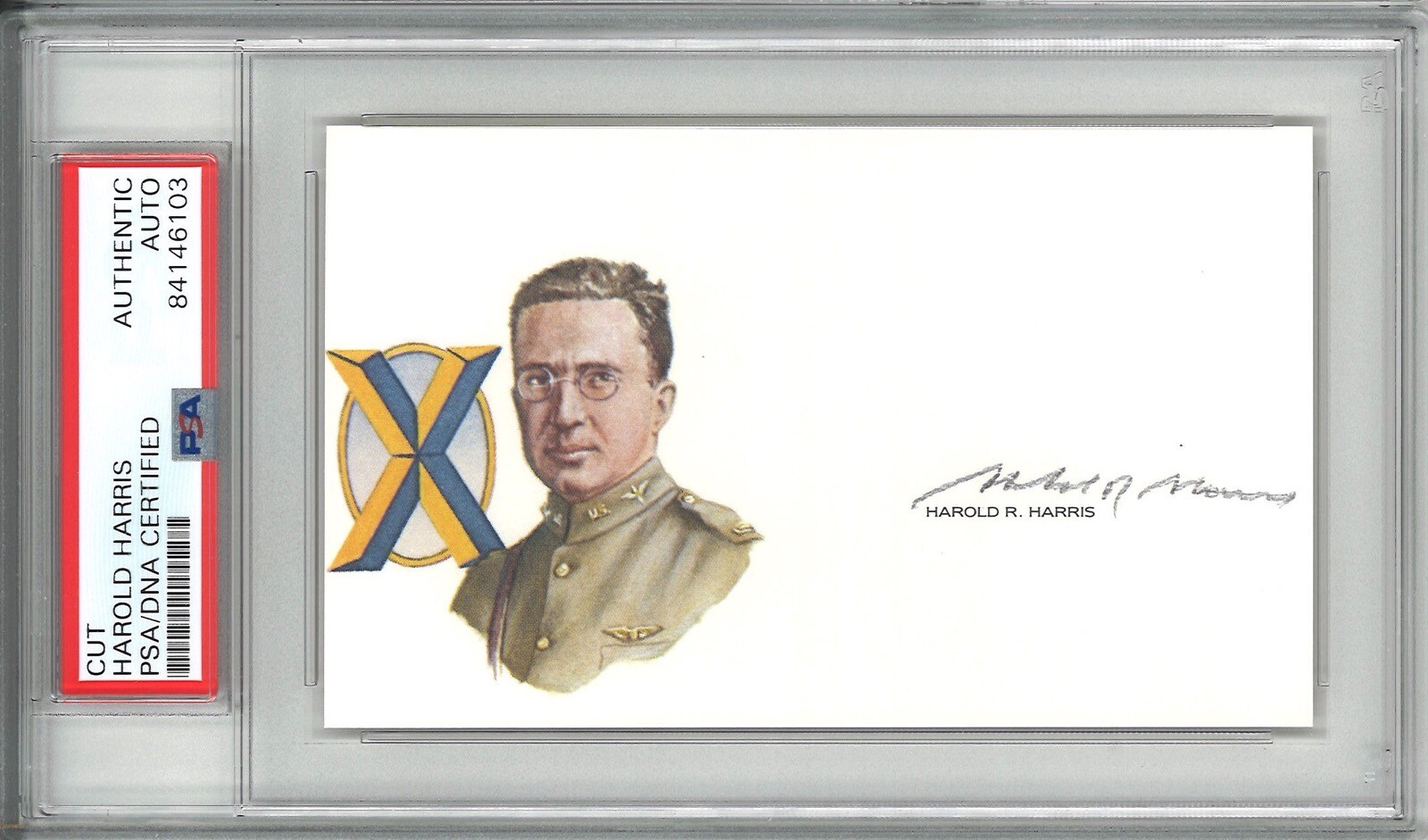 HAROLD HARRIS SIGNED CUT SIGNATURE PSA DNA SLABBED 84146103 (D)
