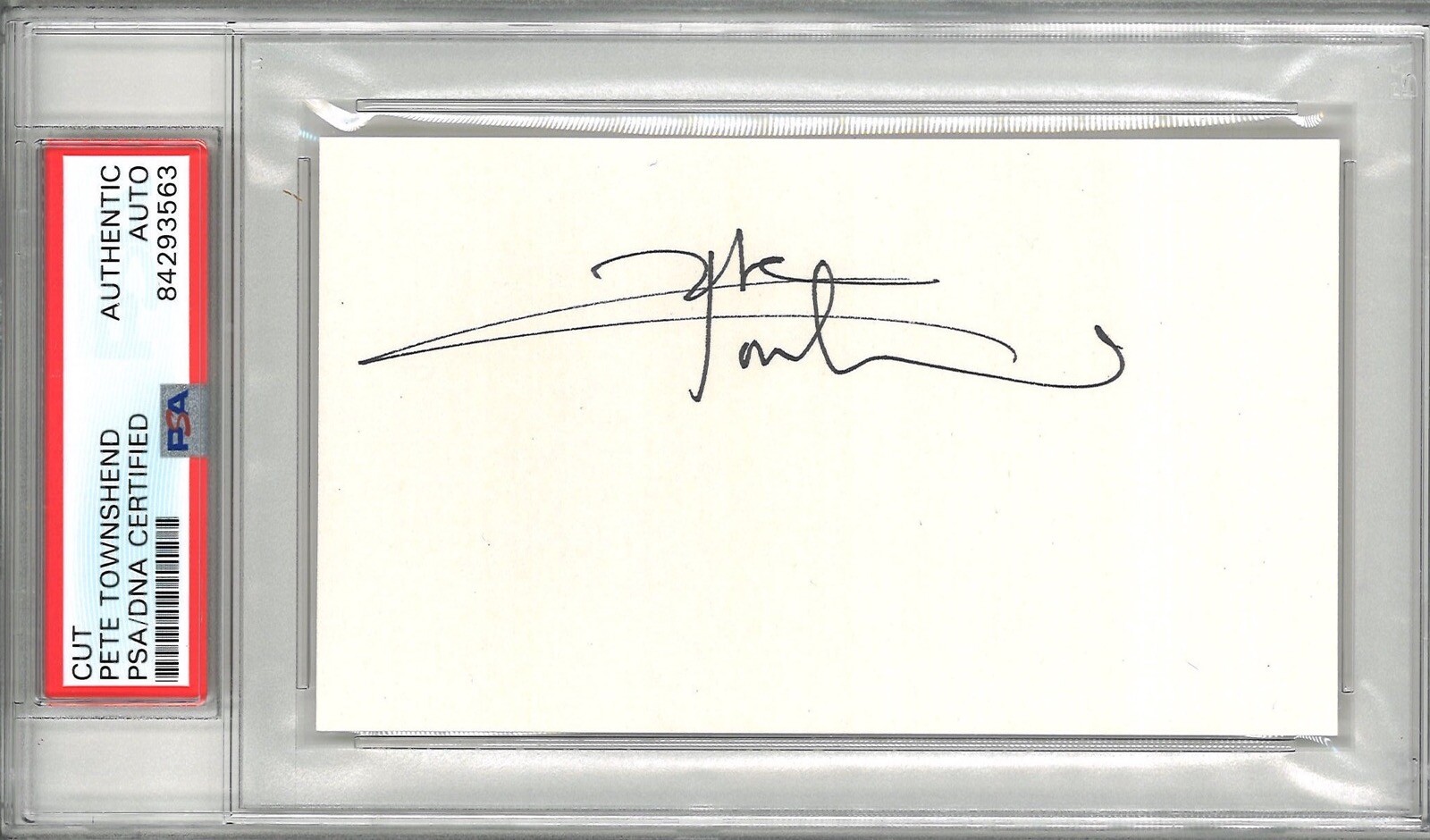PETE TOWNSHEND SIGNED CUT SIGNATURE PSA DNA 84293563 THE WHO GUITARIST
