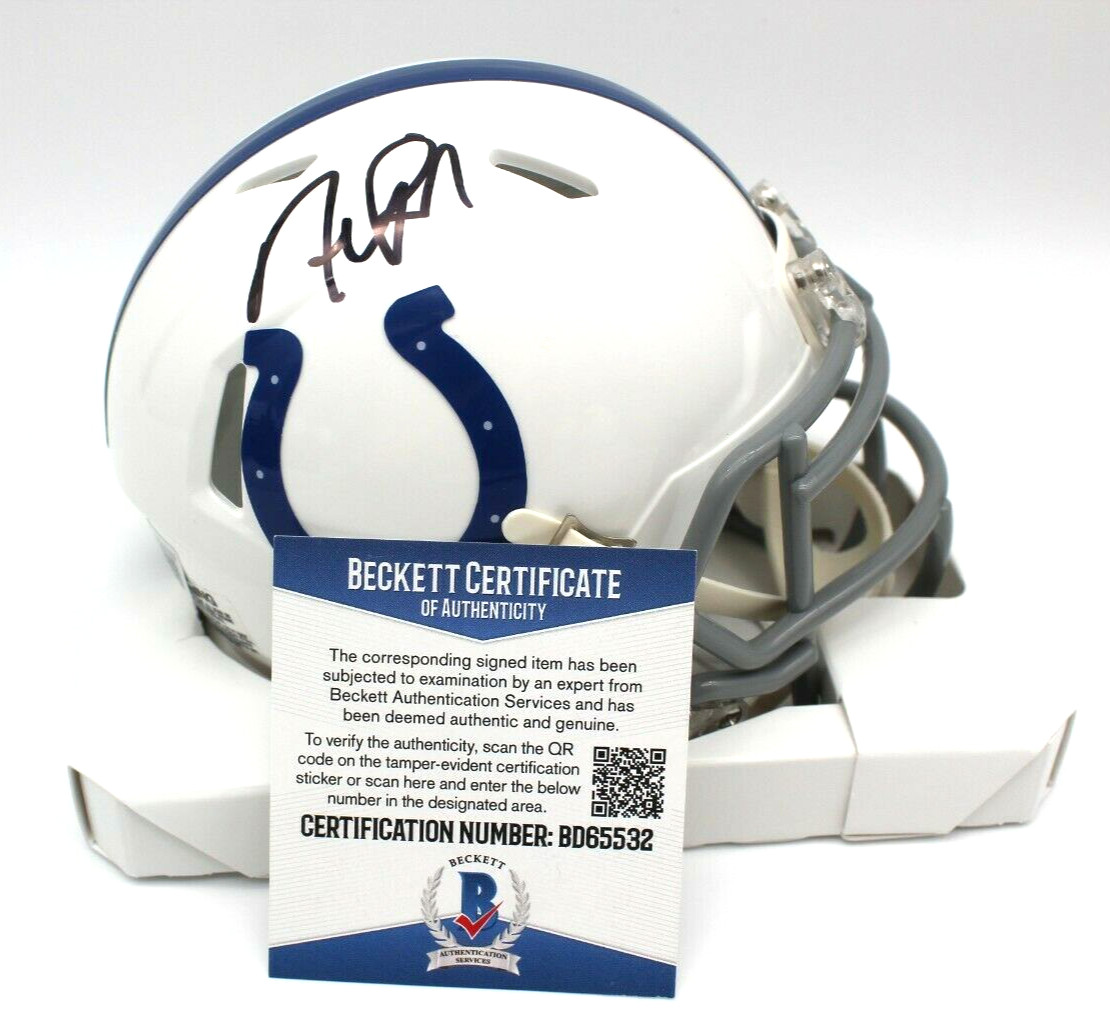 Frank Reich Signed Indianapolis Colts Mini Football Helmet w/Beckett COA BD65532
