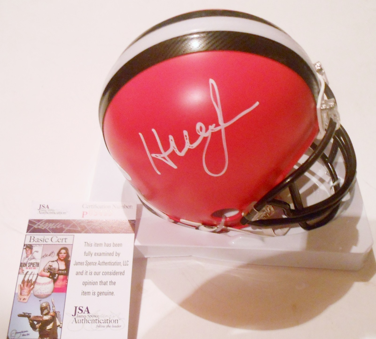 Hue Jackson Signed Cleveland Browns Mini Football Helmet w/JSA COA