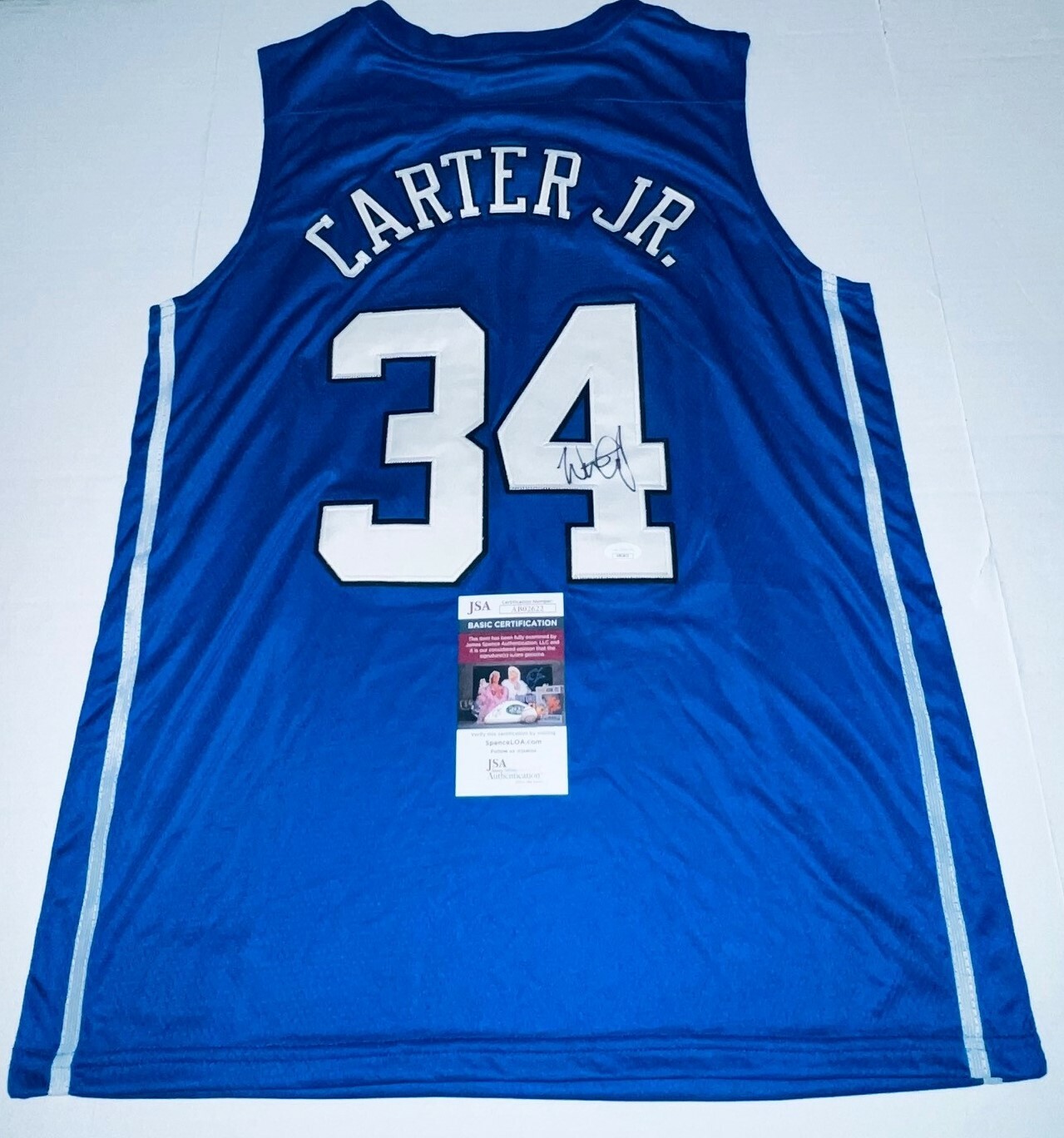 opens in new window or tab
Wendell Carter Jr. Magic signed Duke Blue Devils jersey autographed 4 JSA