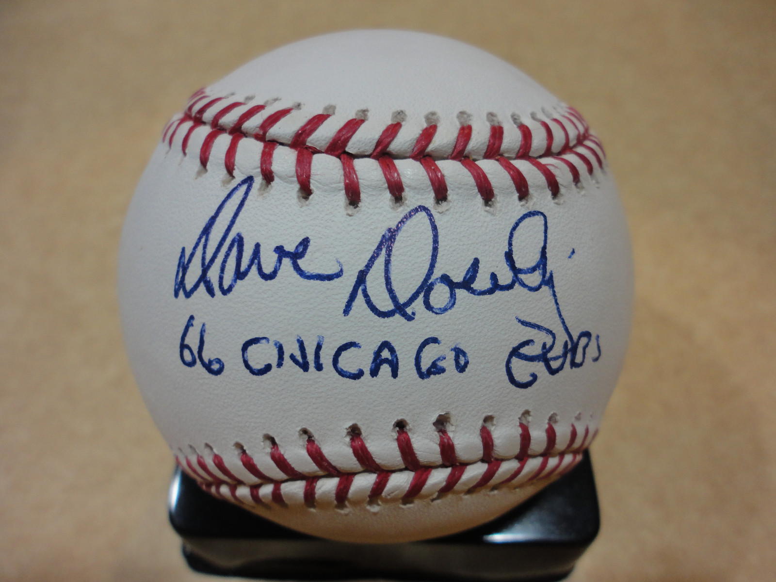 DAVE DOWLING 66 CHICAGO CUBS SIGNED AUTOGRAPH MAJOR LEAGUE BASEBALL W/COA
