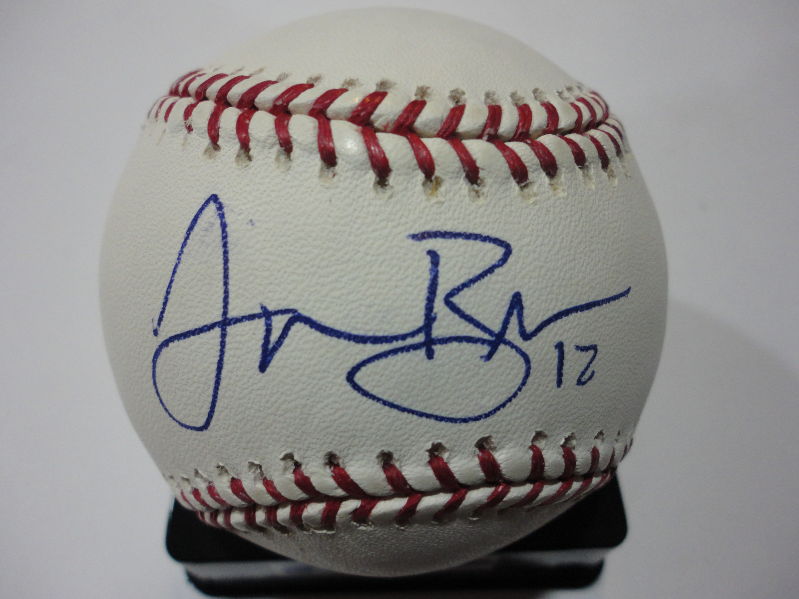 JORDAN BROWN MARLINS/INDIANS SIGNED AUTOGRAPHED MAJOR LEAGUE BASEBALL W/COA
