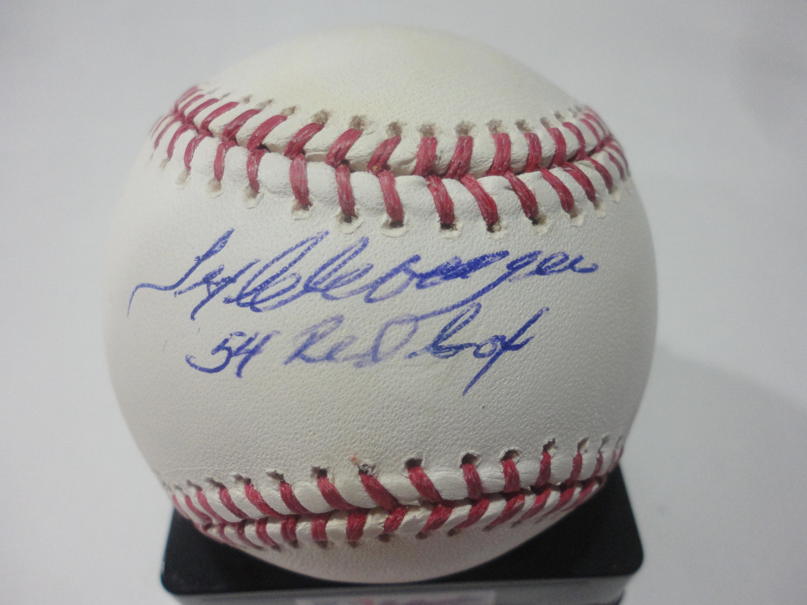 TEX CLEVENGER 54 RED SOX SIGNED AUTOGRAPHED M.L. BASEBALL W/COAS
