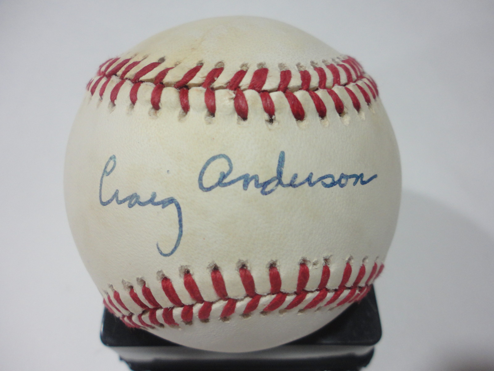 CRAIG ANDERSON NEW YORK METS SIGNED AUTOGRAPHED NATIONAL LEAGUE BASEBALL W/COA
