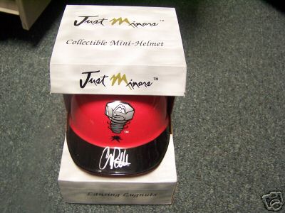 COREY PATTERSON LANSING LUGNUTS SIGNED MINI HELMET COA
