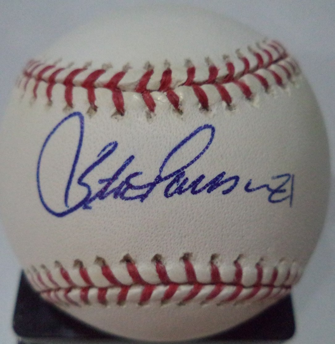 STEVE TOLLESON ORIOLES A'S SIGNED AUTOGRAPHED MAJOR LEAGUE BASEBALL W/COA
