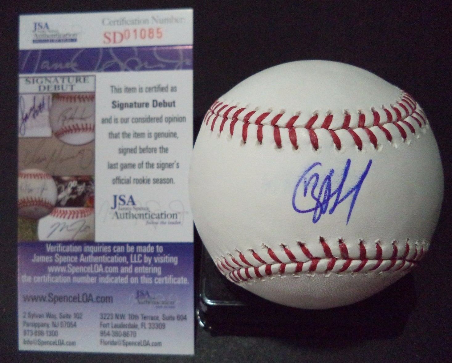 J.P. CRAWFORD PHILLIES SIGNED AUTO M.L BASEBALL SIGNATURE DEBUT JSA COA #SD01085
