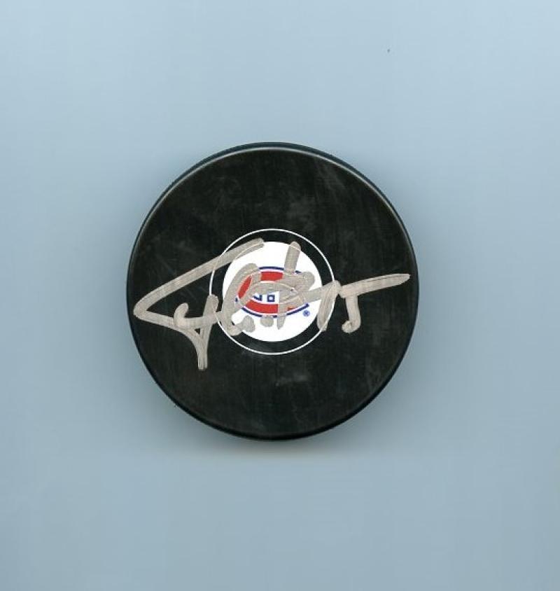 TOMAS FLEISCHMAN MONTREAL CANADIENS SIGNED HOCKEY PUCK W/ COA
