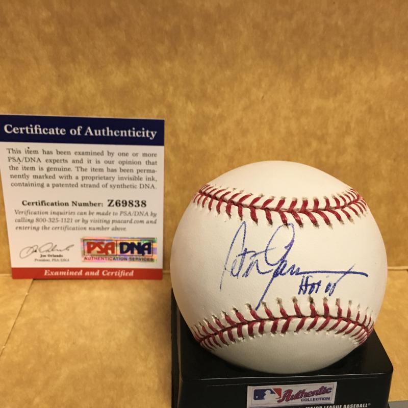 PETER GAMMONS ESPN HOFER M.L. SIGNED BASEBALL PSA Z69838
