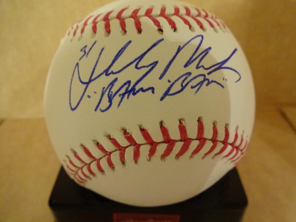 HENSLEY MEULENS YANKEES/GIANTS SIGNED AUTOGRAPHED BASEBALL W/COA
