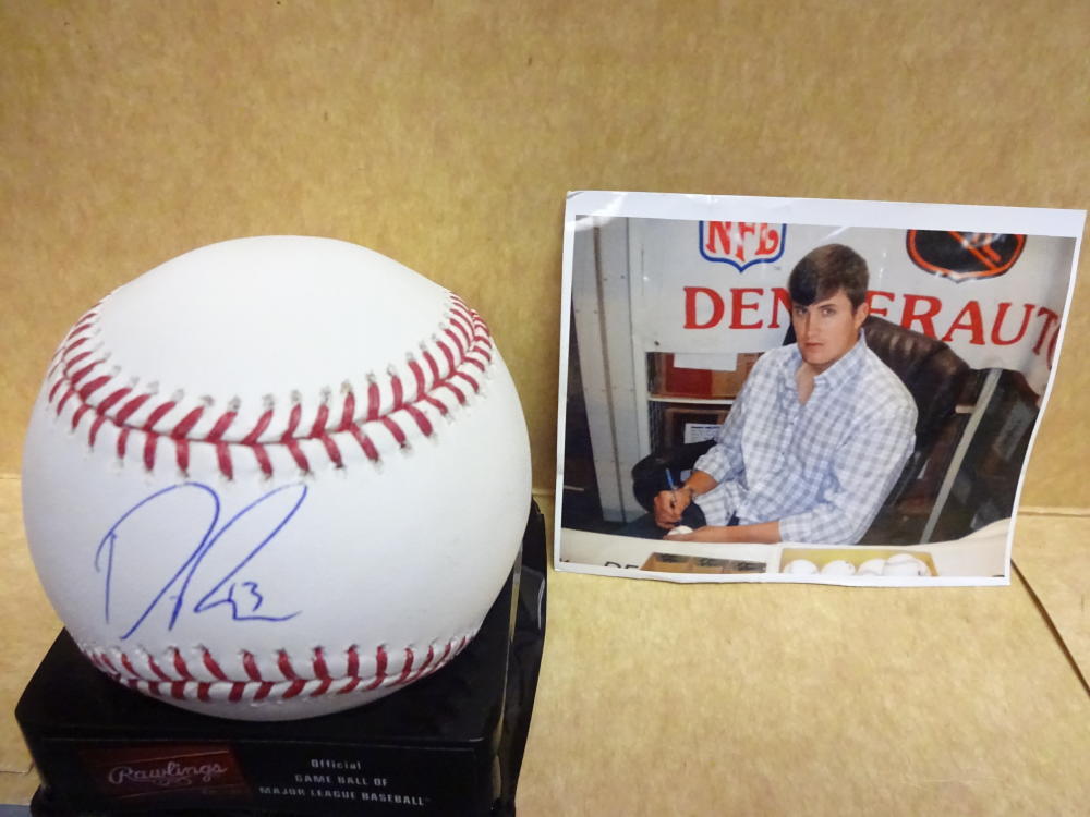 DREW POMERANZ BOSTON RED SOX SIGNED M.L. BASEBALL W/COA
