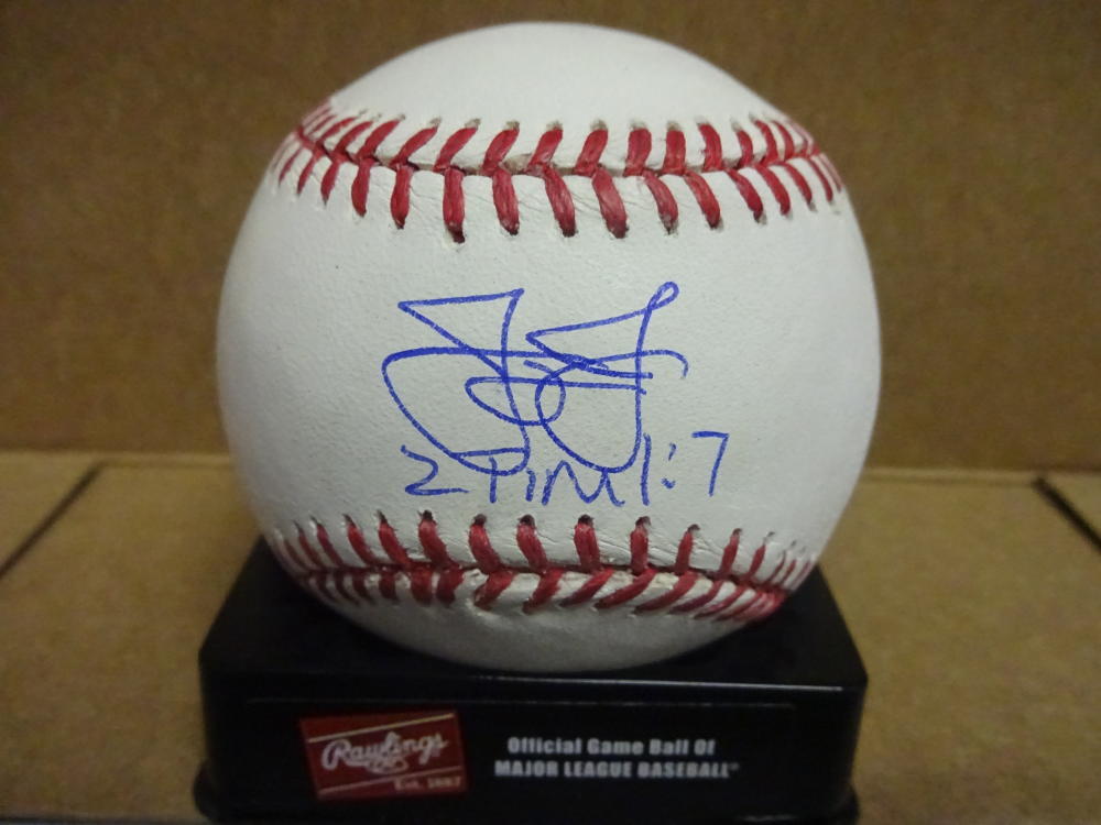 JAMES JONES MARINERS/RANGERS SIGNED M.L. BASEBALL W/COA
