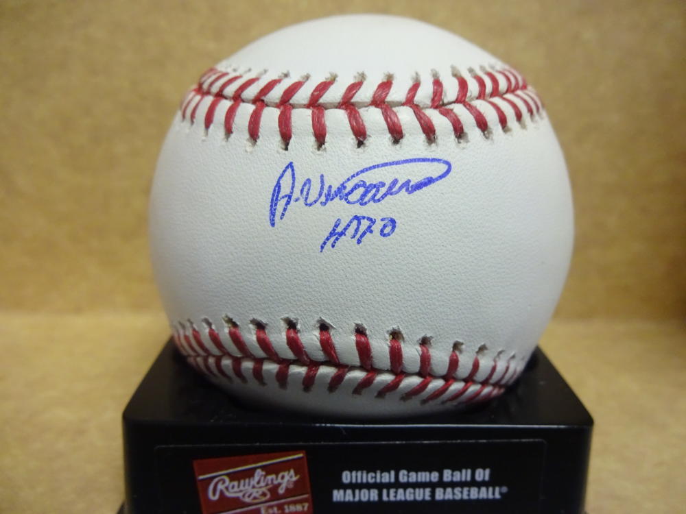 AROYS VIZCAINO ATLANTA BRAVES SIGNED M.L. BASEBALL W/COA
