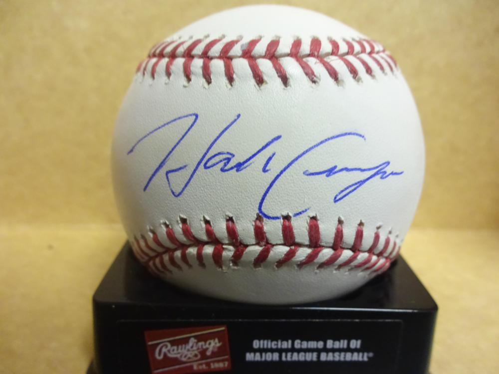 HANK CONGER ASTROS/RAYS/ANGELS SIGNED M.L. BASEBALL W/COA
