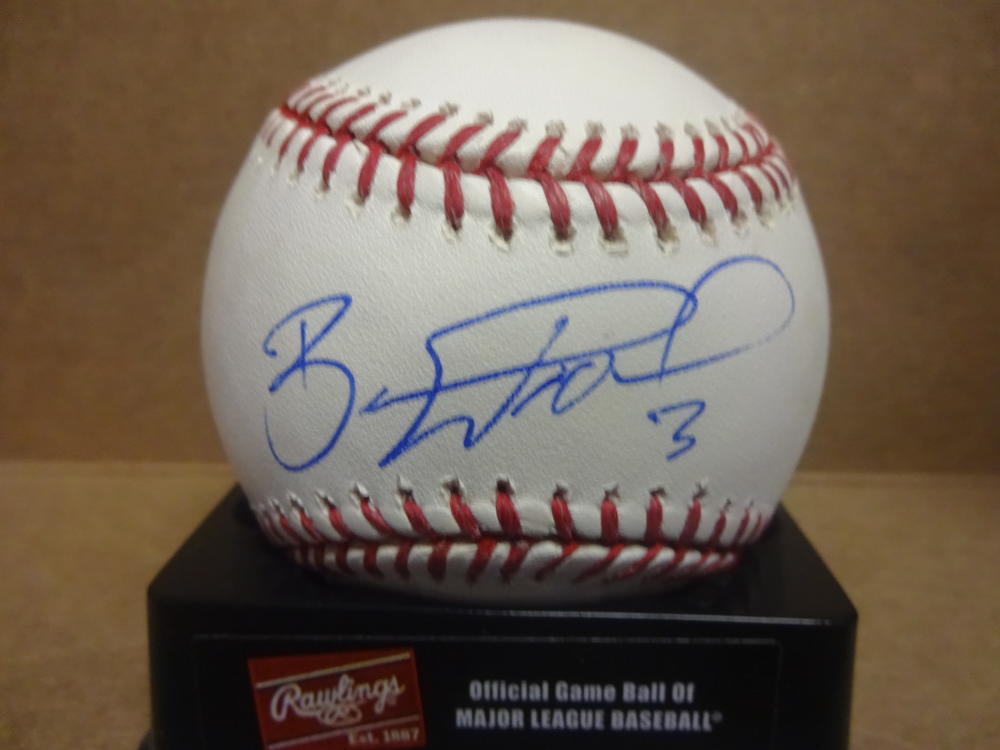 BRANDON WOOD ANGELS/PIRATES SIGNED M.L. BASEBALL W/COA
