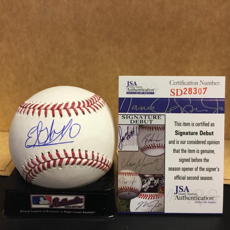 EDDY MARTINEZ CHICAGO CUBS SIGNED M.L. BASEBALL JSA SD28307

