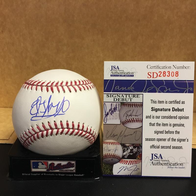 EDDY MARTINEZ CHICAGO CUBS SIGNED M.L. BASEBALL JSA SD28308
