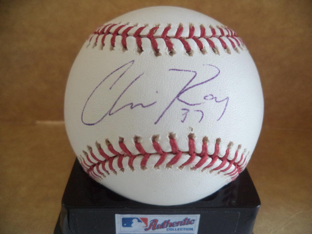 CHRIS RAY GIANTS/ORIOLES/RANGERS SIGNED AUTOGRAPH M.L. BASEBALL COA
