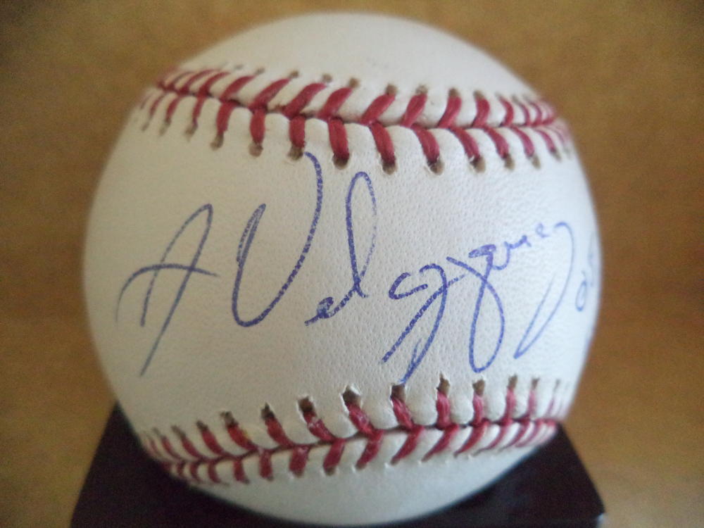 JAVIER VELASQUEZ 05 SIGNED AUTOGRAPHED M.L. BASEBALL W/COA
