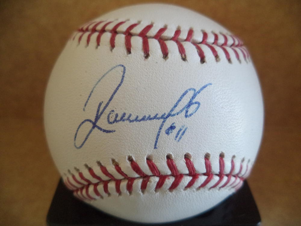 RONNY CEDENO PIRATES/CUBS SIGNED AUTOGRAPHED M.L. BASEBALL W/COA
