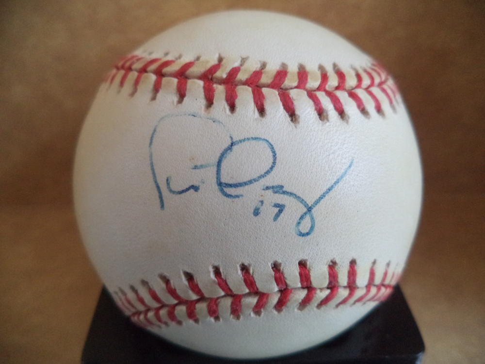 LUIS LOPEZ EXPOS/BLUE JAYS SIGNED AUTOGRAPHED N.L. BASEBALL W/COA
