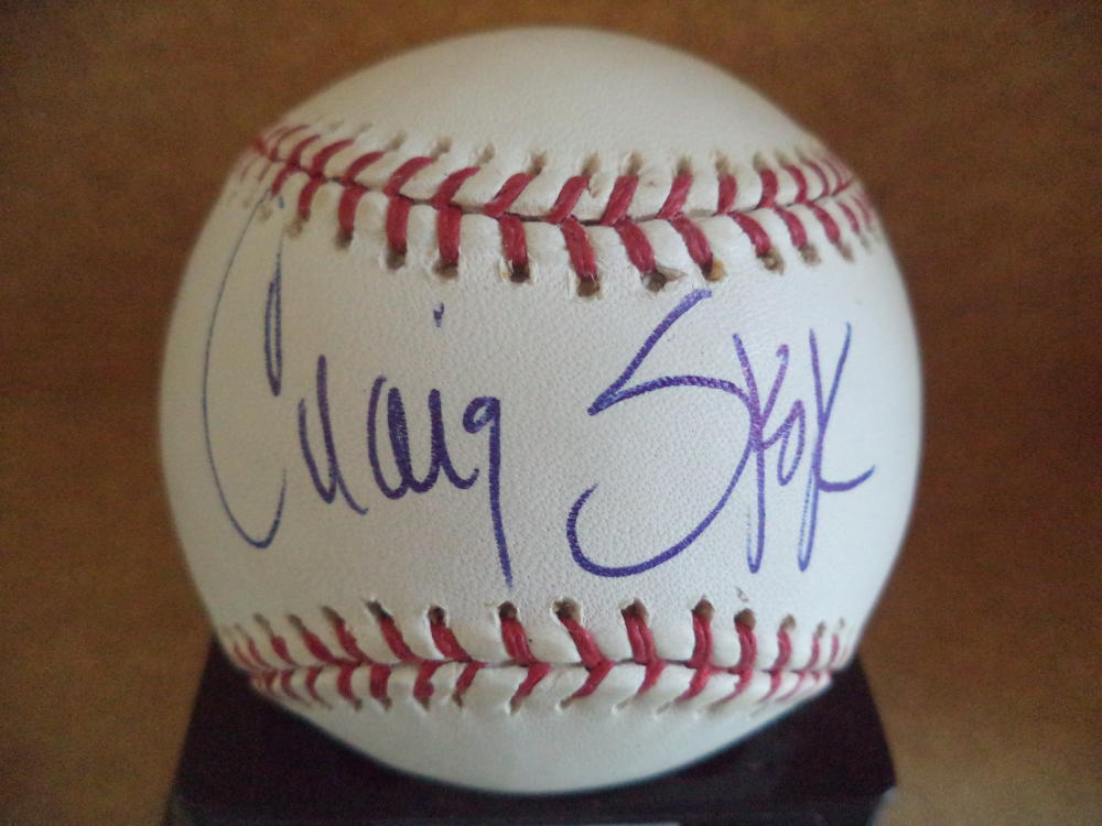 CRAIG SKOK ATLANTA BRAVES SIGNED AUTOGRAPHED M.L. BASEBALL W/COA
