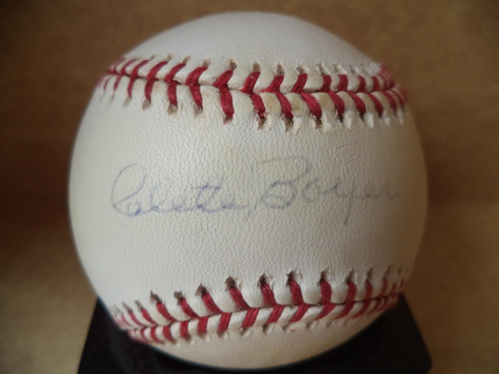 CLETE BOYER YANKEES SIGNED AUTOGRAPHED M.L. BASEBALL PLAYOFF ABSOLUTE 313/500
