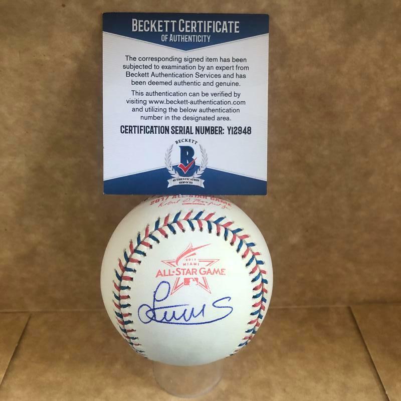 LUIS SEVERINO NEW YORK YANKEES SIGNED 2017 ALL STAR GAME BASEBALL BECKETT Y12948
