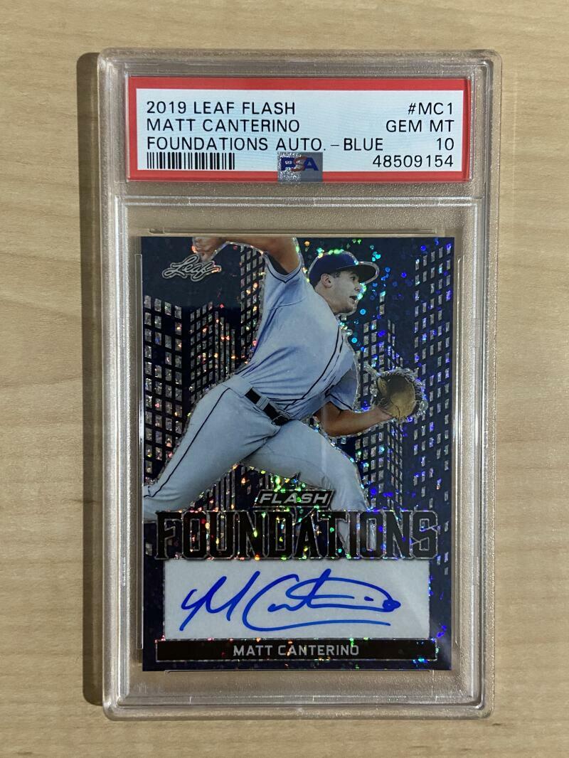 2019 LEAF FLASH MATT CENTERINO TWINS ROOKIE FOUNDATIONS AUTO-BLUE 38/50
