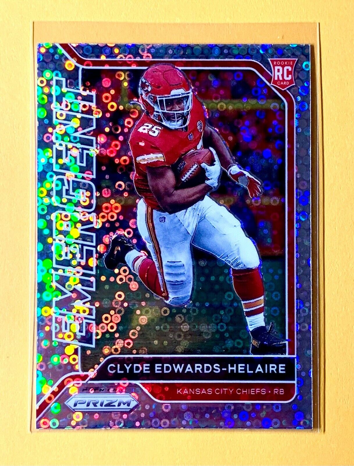 2020 PANINI PRIZM NO HUDDLE SILVER EMERGENT CLYDE EDWARDS HELAIRE #3 CHIEFS
