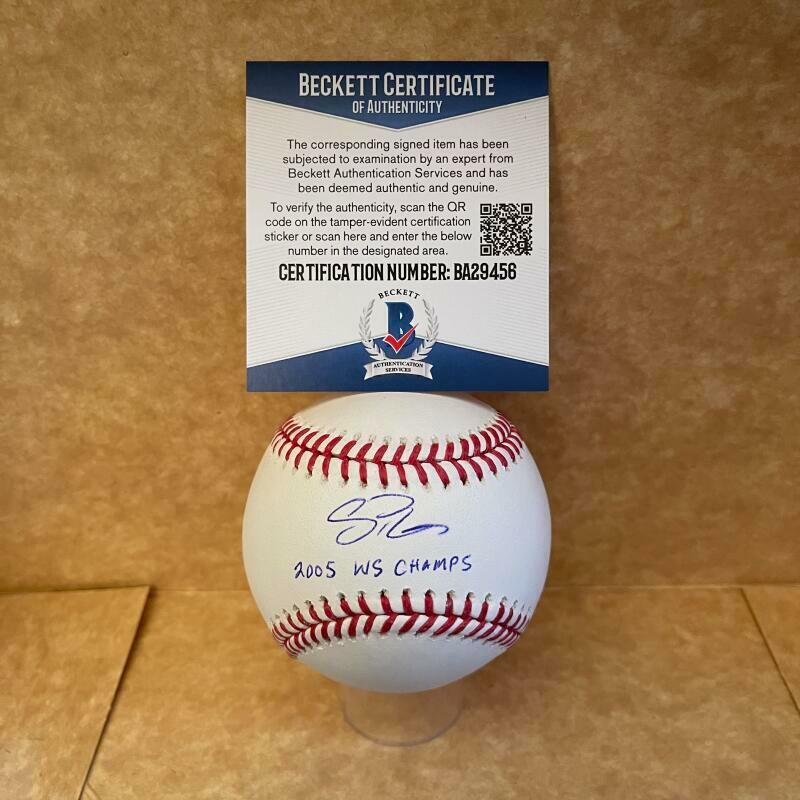 SCOTT PODSEDNIK 2005 WS CHAMPS WHITE SOX SIGNED M.L. BASEBALL BAS BA29456
