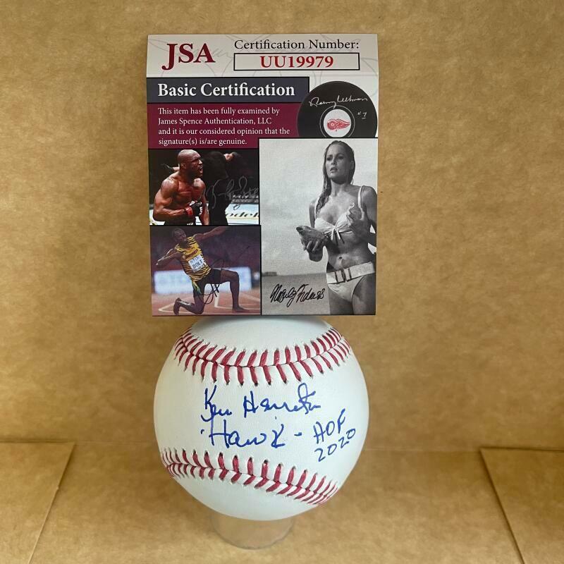 KEN HAWK HARRELSON HOF 2020 SIGNED AUTOGRAPHED M.L. BASEBALL JSA UU19979