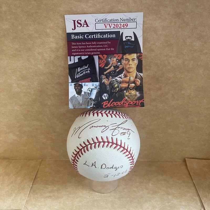 MARQUIS GRISSOM LA DODGERS 5-12-02 SIGNED AUTOGRAPHED M.L. BASEBALL JSA VV20249
