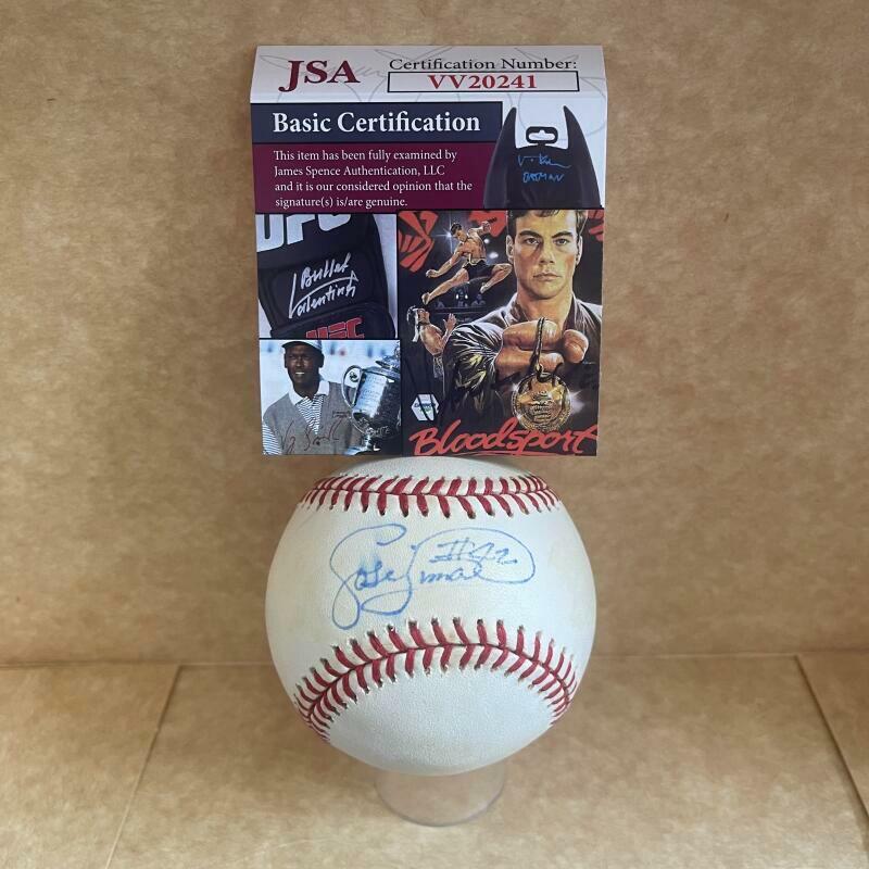 JOSE LIMA ASTROS/TIGERS/DODGERS SIGNED AUTOGRAPHED M.L. BASEBALL JSA VV20241
