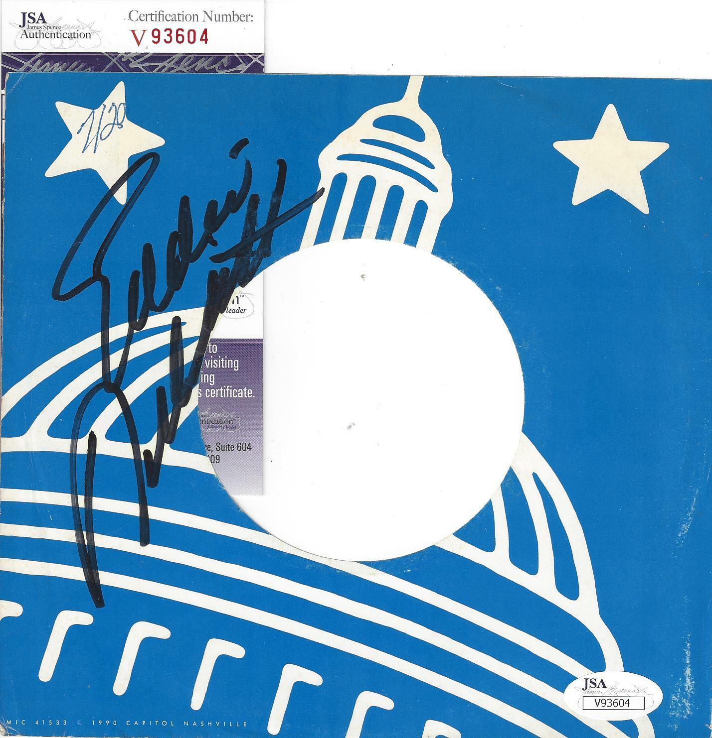 EDDIE RABBITT Signed Autograph 45 Record Sleeve Country Music JSA COA
