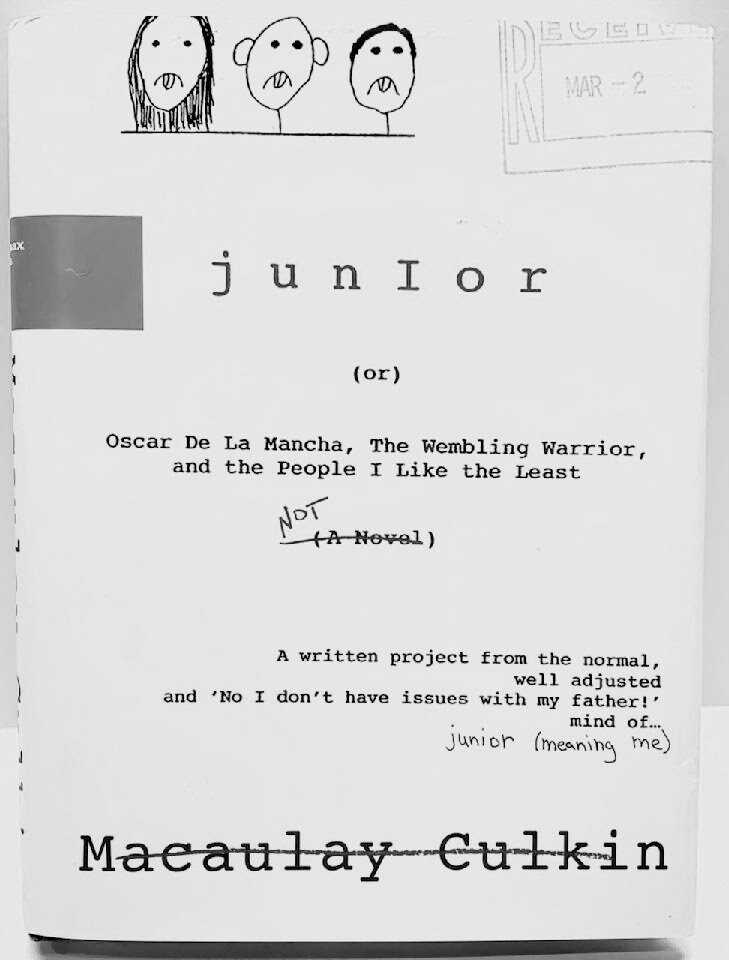 MACAULAY CULKIN SIGNED AUTOGRAPH 1ST ED BOOK “JUNIOR” HOME ALONE ACTOR PSA/DNA COLLECTIBLE MEMORABILIA