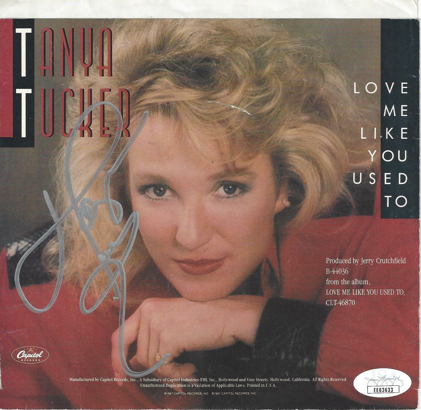 TANYA TUCKER Signed Autograph Pic Sleeve W/ 45 