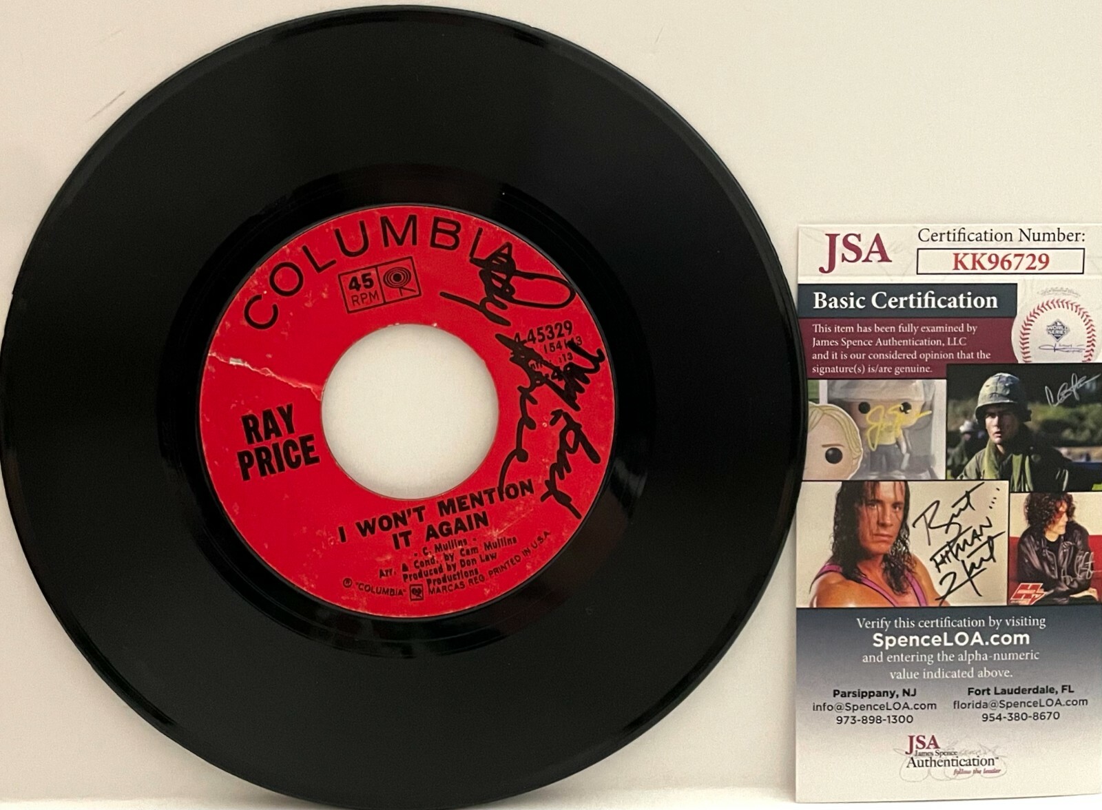 RAY PRICE Signed Autograph 45 Record 