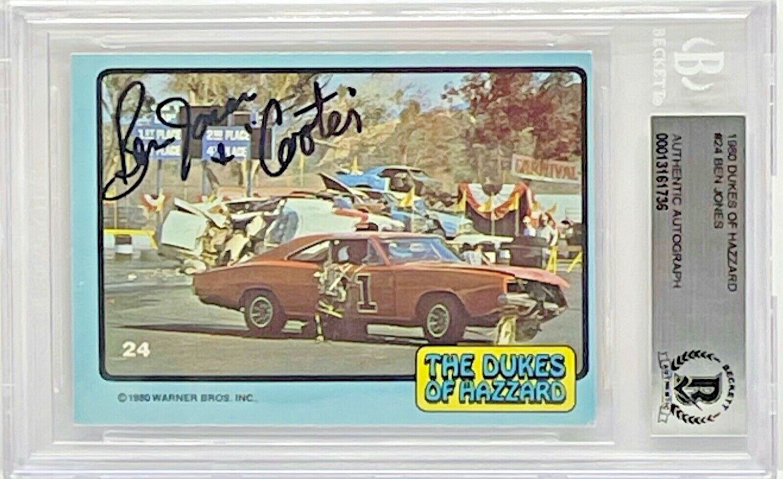 BEN JONES Signed Autograph Slabbed Dukes of Hazzard Actor #24 
