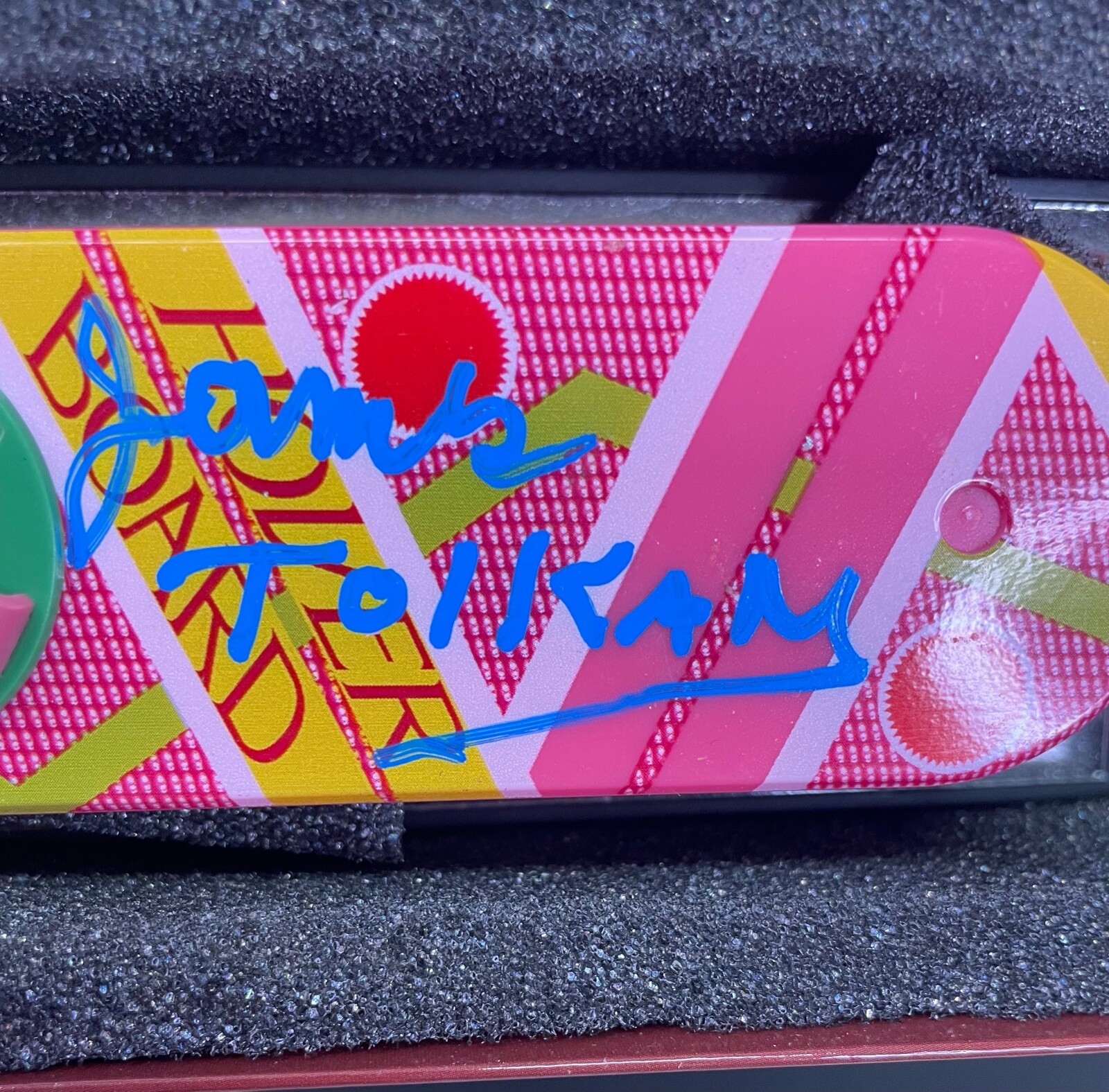 JAMES TOLKAN Signed Autograph Mini Hover Board Back to the Future JSA 17898
