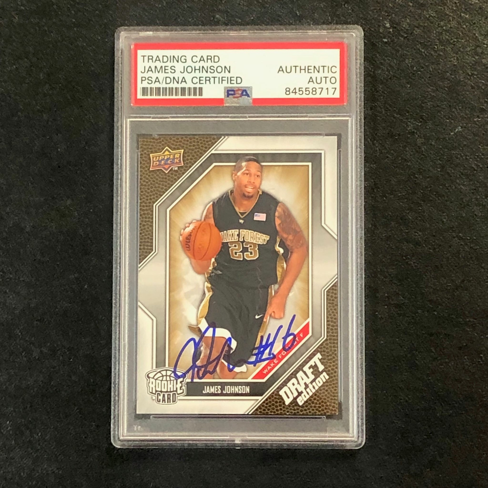 2009-10 Upper Deck Draft Edition #41 James Johnson Signed Card AUTO PSA/DNA Slab
