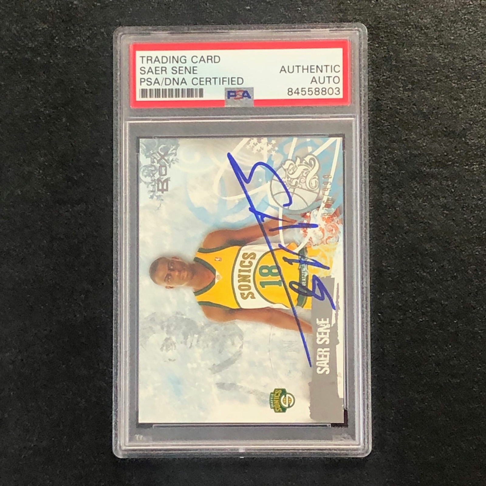 2007 TOPPS LUXURY BOX #64 Saer Sene Signed Card AUTO PSA Slabbed Sonics
