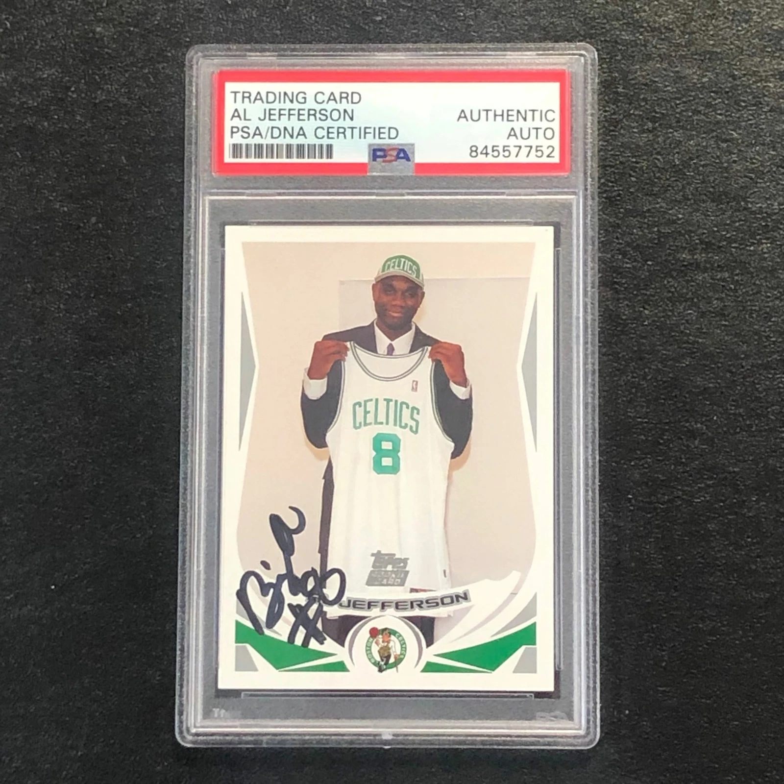 2004 Topps #235 AL JEFFERSON Signed Card AUTO PSA Slabbed RC Celtics
