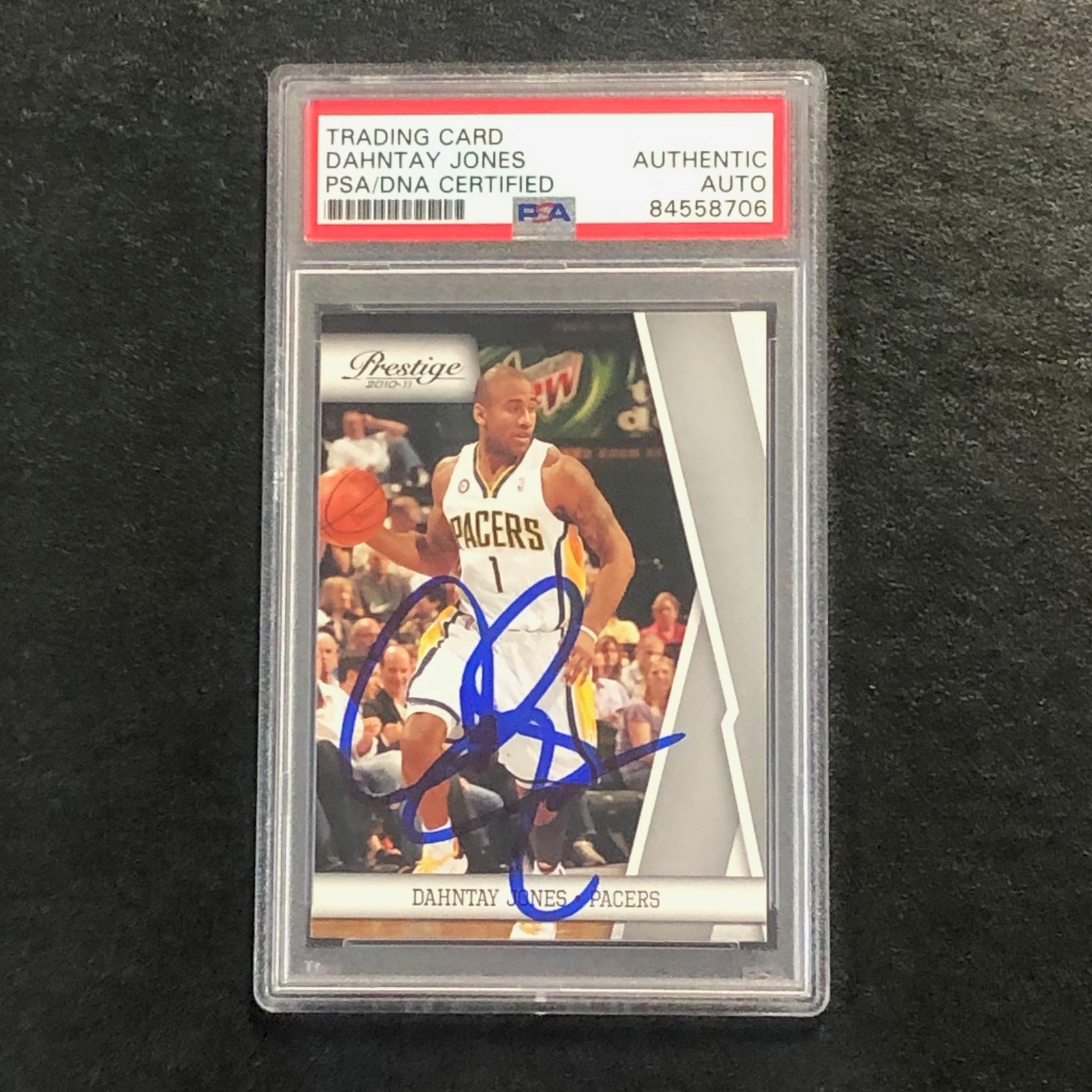 2010-11 Panini Prestige #41 Dahntay Jones Signed Card AUTO PSA Slabbed Pacers
