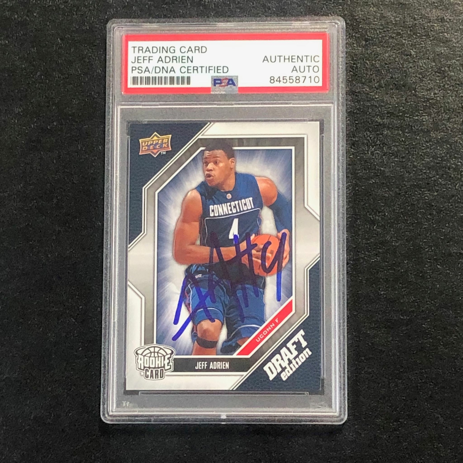 2009-10 Upper Deck Draft Edition #44 Jeff Adrien signed card PSA/DNA Auto RC
