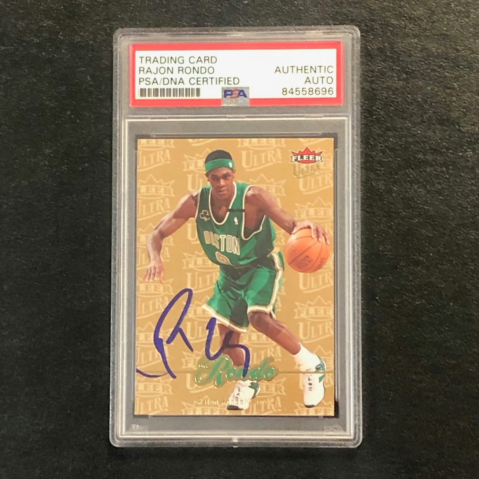 2007-08 Fleer #13 Rajon Rondo Signed Card AUTO PSA/DNA Slabbed Celtics
