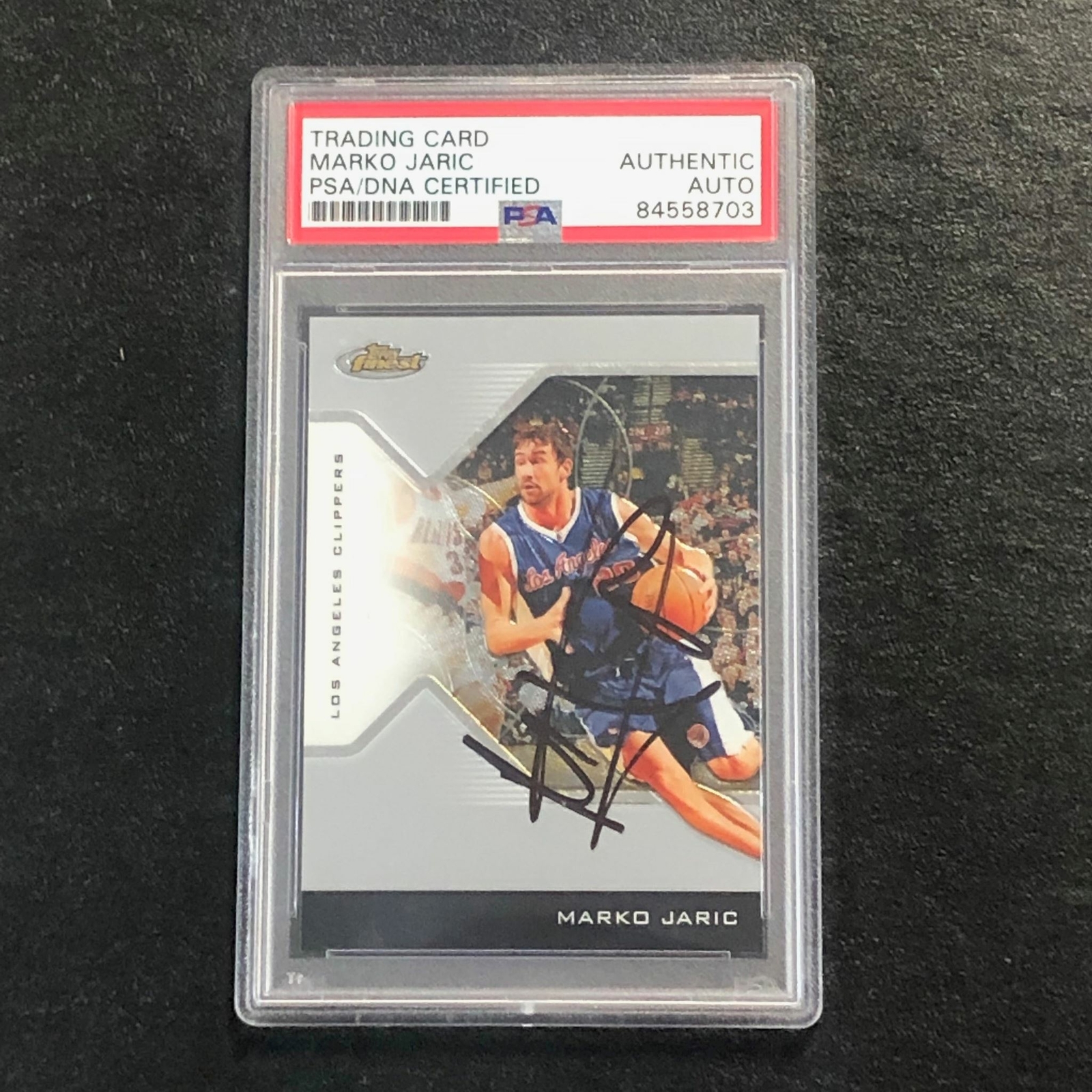2004-05 Topps Finest #52 Marko Jaric Signed Card AUTO PSA Slabbed Clippers
