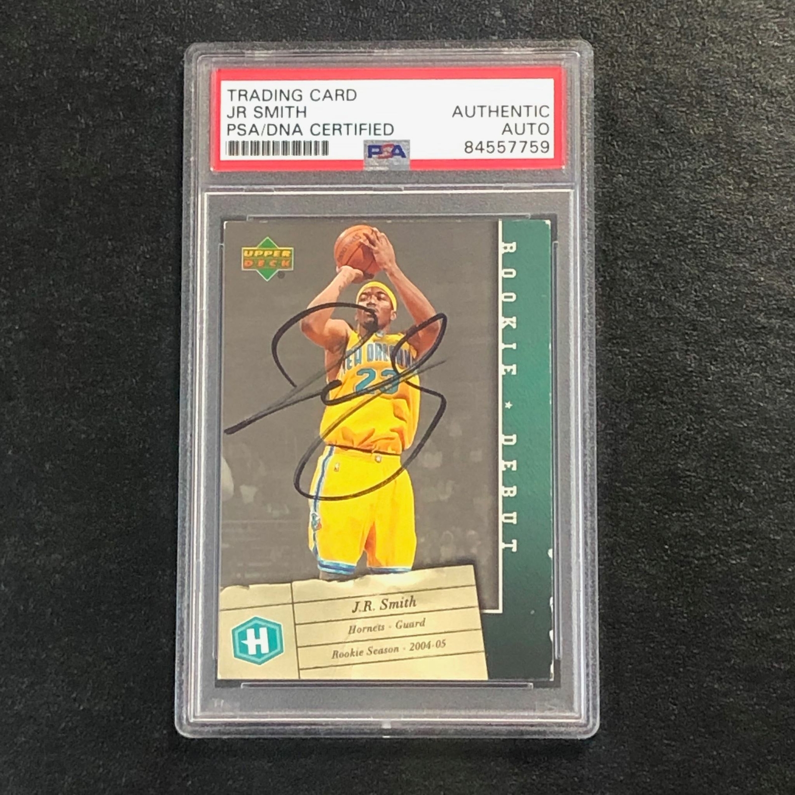 2006-07 Upper Deck Rookie Debut #62 J.R. Smith Signed Card AUTO PSA Slabbed RC H
